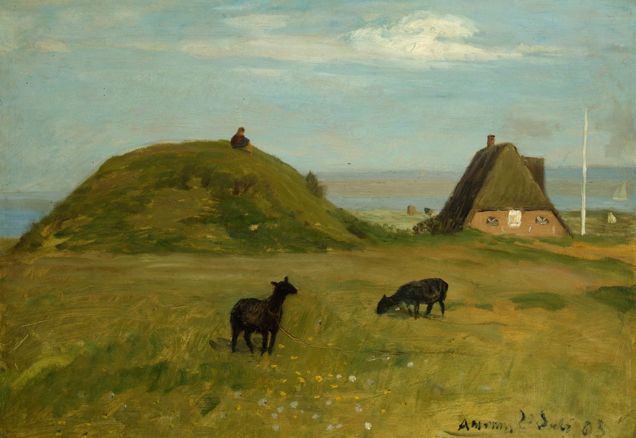 Otto Modersohn, Ziegen auf Amrum