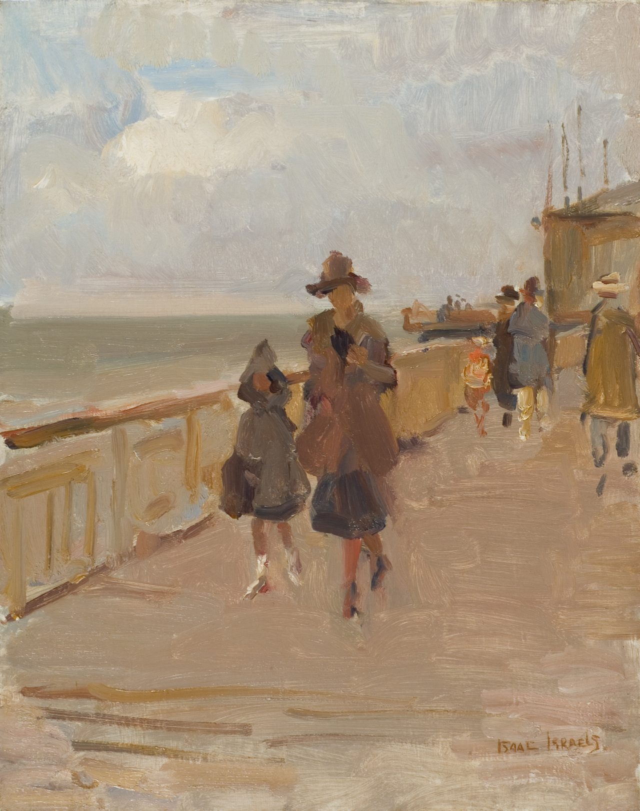 Isaac Israëls - Das frische zeitige Frühjahr auf der Seebrücke von Scheveningen