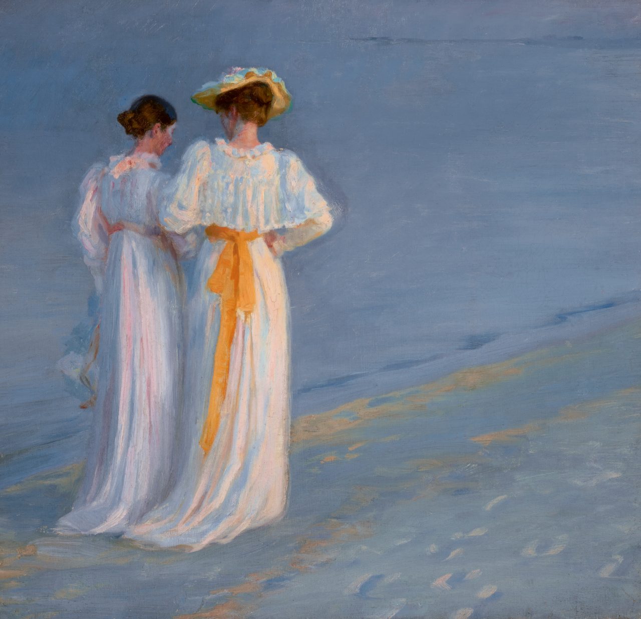 Peder Severin Krøyer, Anna Ancher und Marie Krøyer am Strand von Skagen, Impressionismus im Norden