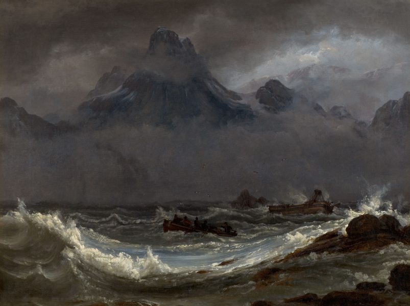 Johan Christian Dahl - Schiffswrack an der Küste Finnmarks