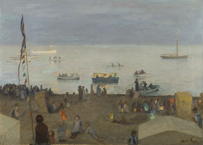 Otto Heinrich Engel, Strandleben am Abend
