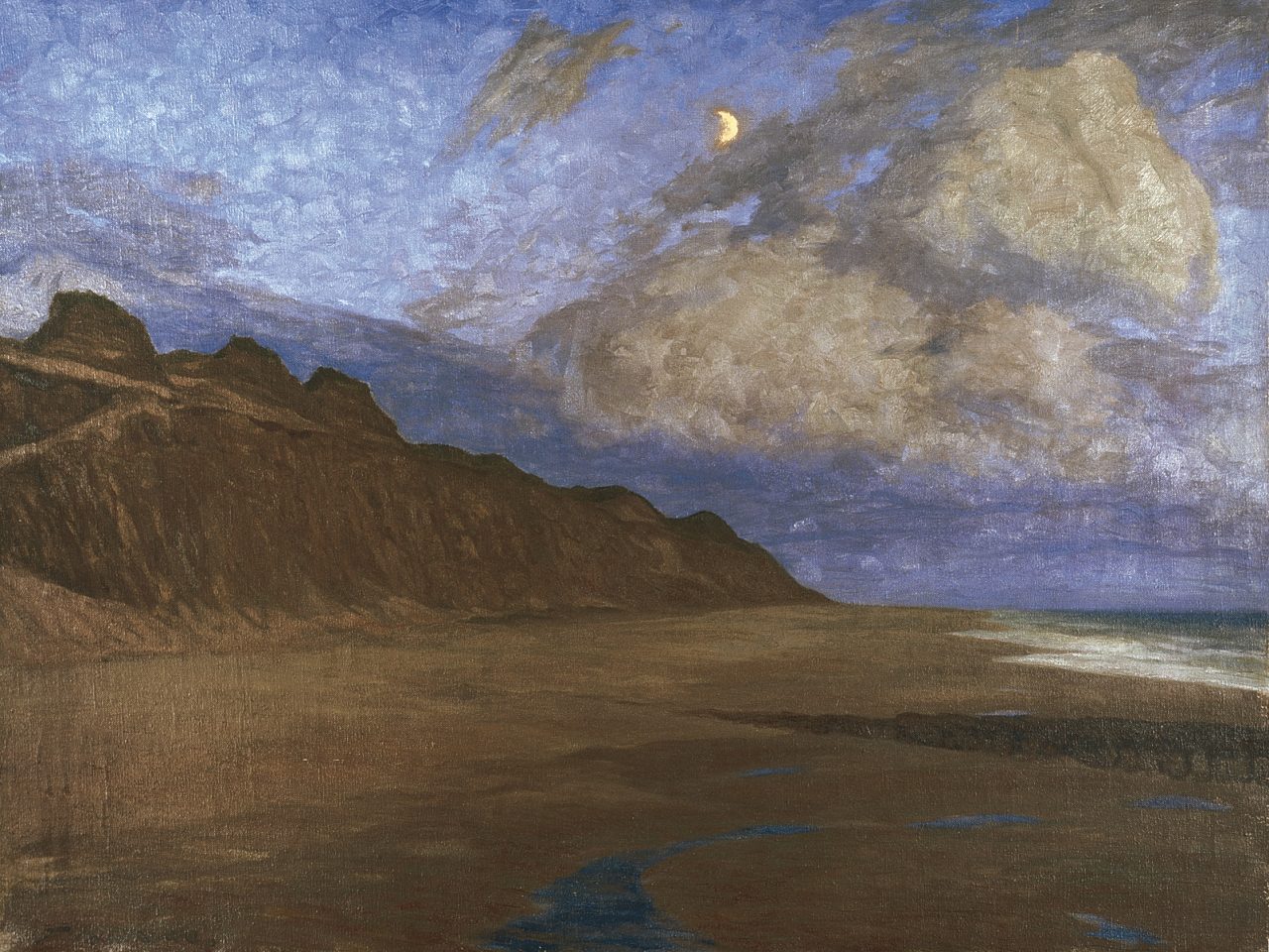 Fritz Overbeck - Dämmerung an der Küste