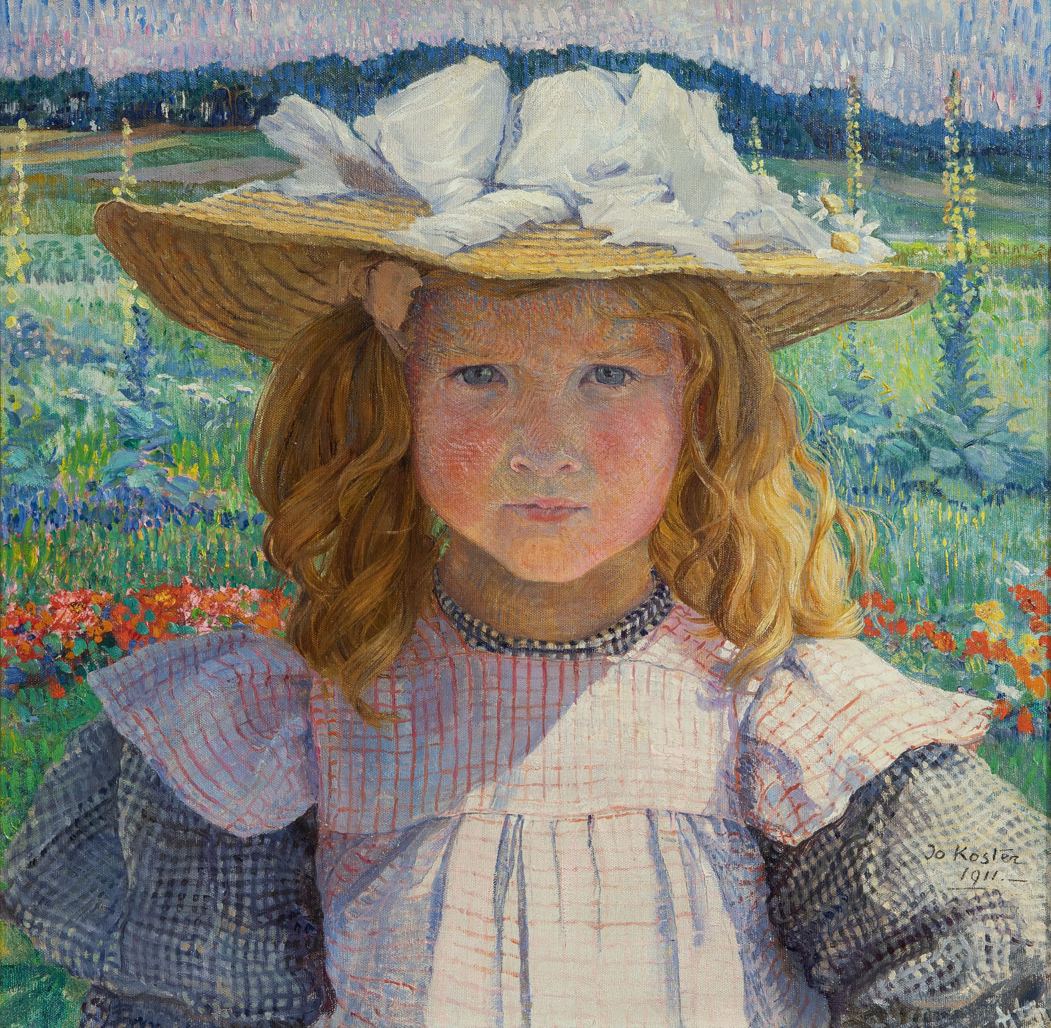 Jo Koster, Mädchen mit Sonnenhut, Singer Laren, Impressionismus im Norden