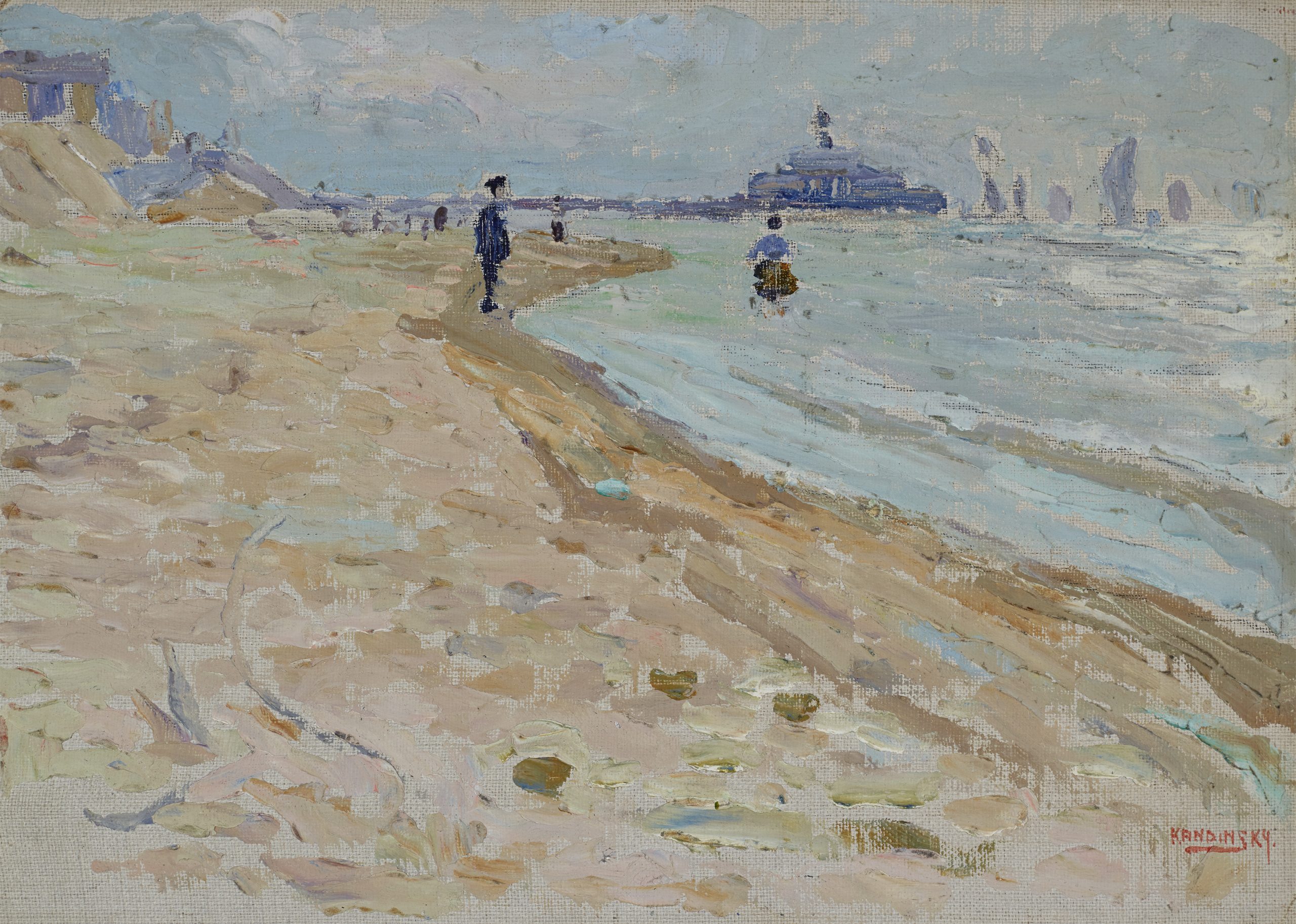 Wassily Kandinsky, Scheveningen, Strand, 1904, Impressionismus, Niederlande
